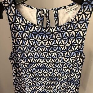 Tommy Bahama Black and Blue Patterned sundress with built in shorts.